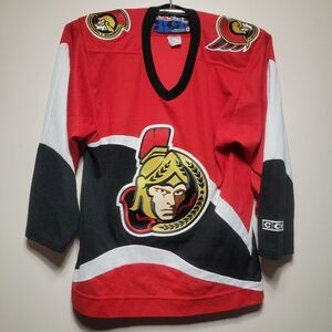 90s Ottawa Sens CCM Hockey Jersey Small 18x28